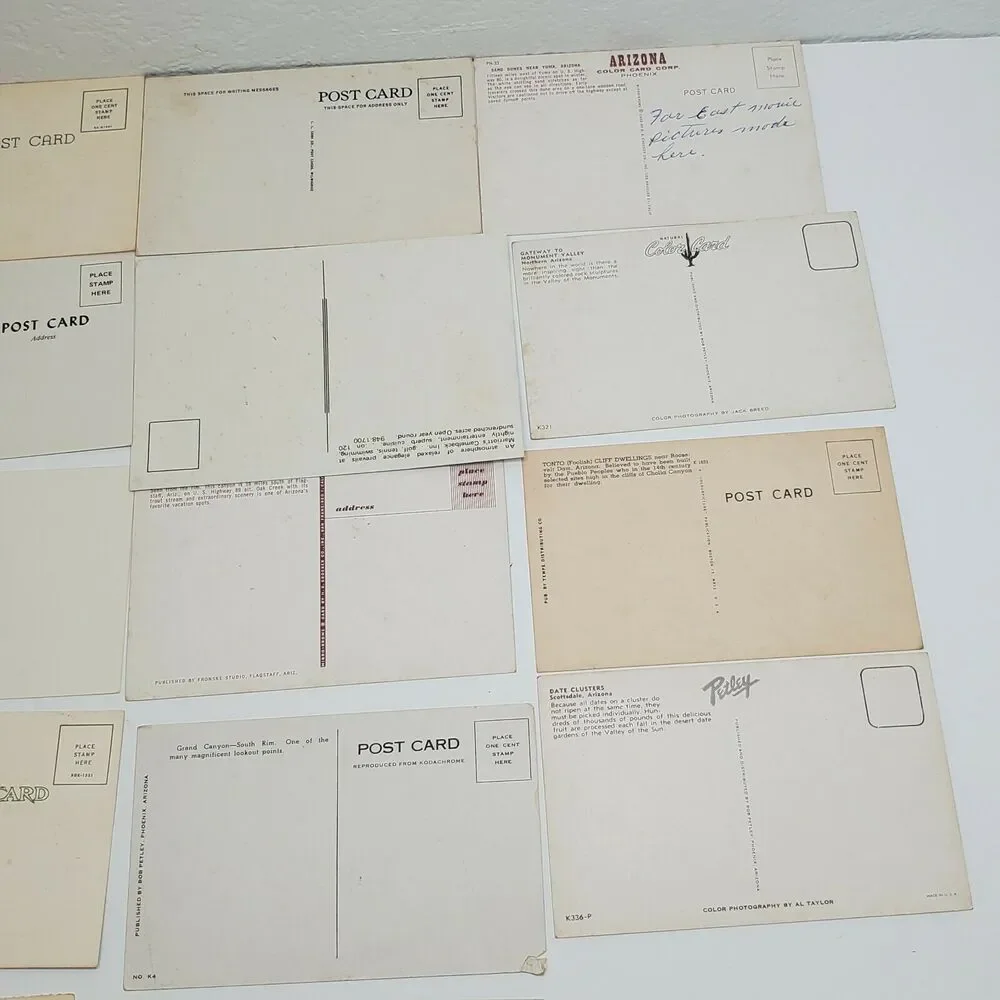 18 Arizona Post Card Lot Cool Springs Cabins Tasty Foods Safford Motel Scenic